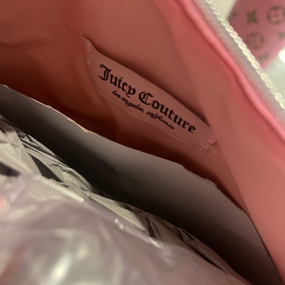 New Juicy Couture Pink Red Cherry Clutch Cosmetic Bag Cute Storage Coquette - Picture 9 of 17